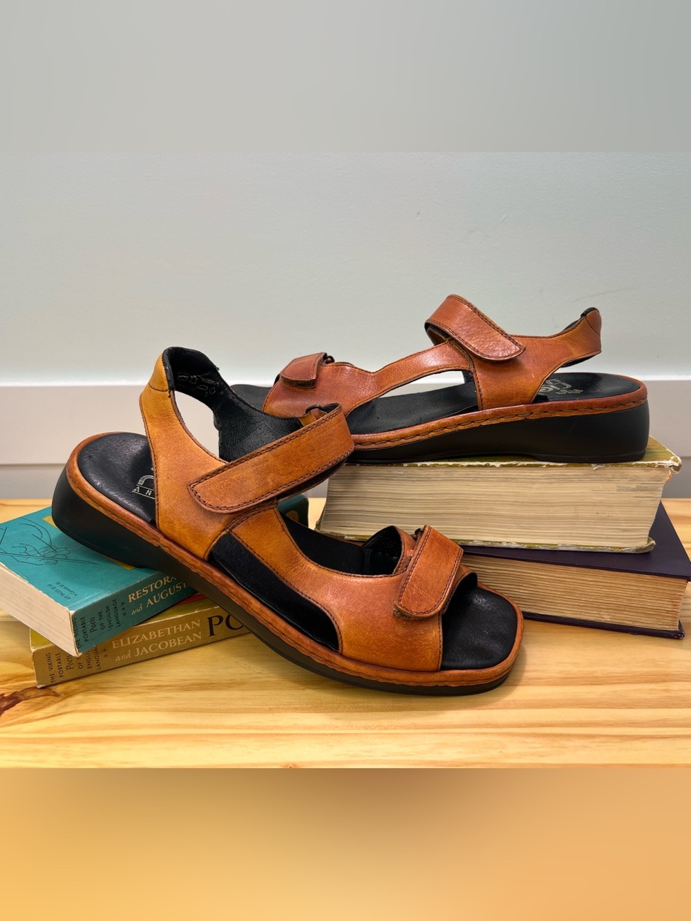 Reiker 🇩🇪 Y2K Women’s 2000s Cognac Leather Sandals